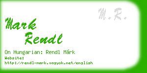 mark rendl business card